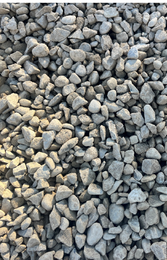 ¾-inch crushed stone featuring clean, angular pieces ideal for driveways, walkways, drainage, and base layers in landscaping projects from StoneKraft.ca.